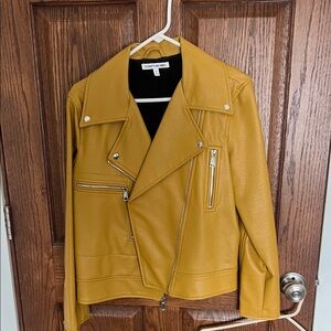 Elizabeth and James Yellow Leather Jacket